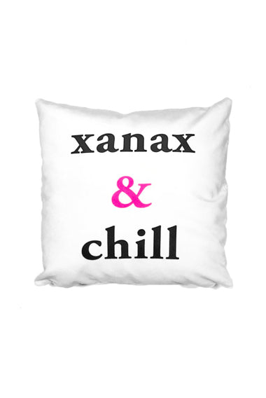 Xanax & Chill Throw Pillow Cover